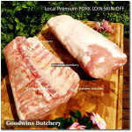 Pork LOIN SKIN OFF frozen Local Premium WHOLE CUTS +/- 4.5kg (price/kg) PREORDER